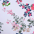 Printed flower woven pure rayon fabric for dress